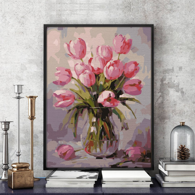 Lalele înflorite (Blooming tulips) - Pictură pe numere - Pictorul Fericit