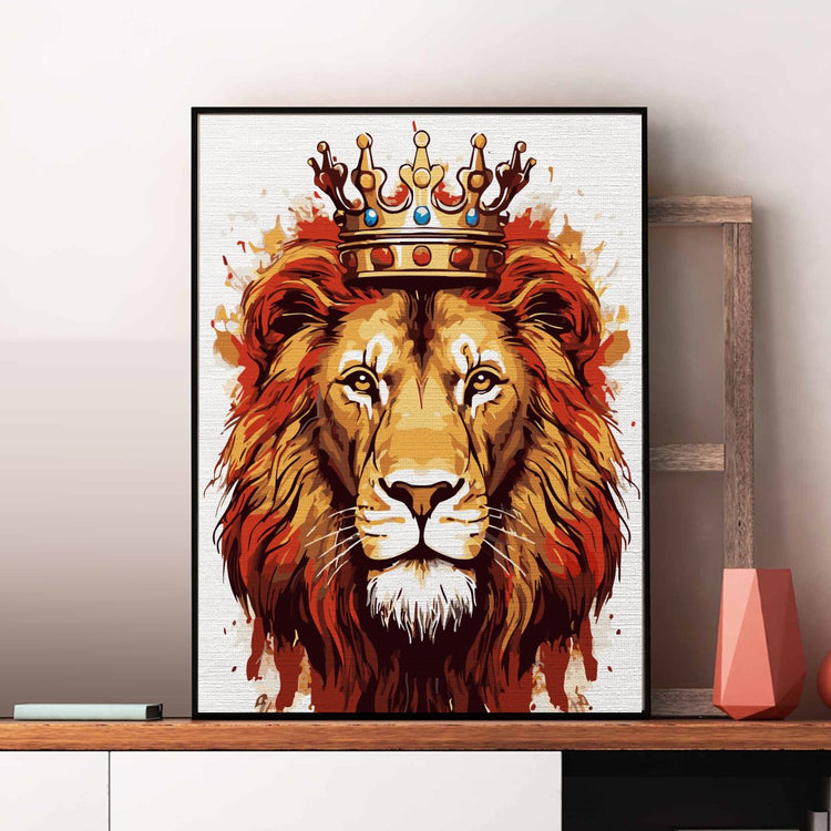 Leul rege (The lion king) - Pictură pe numere - Pictorul Fericit
