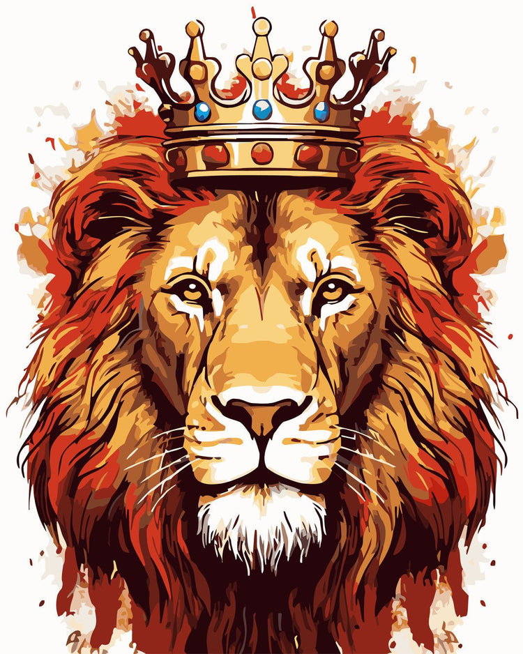 Leul rege (The lion king) - Pictură pe numere - Pictorul Fericit