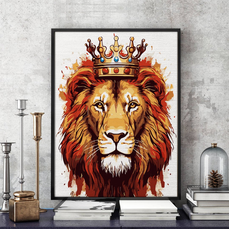 Leul rege (The lion king) - Pictură pe numere - Pictorul Fericit