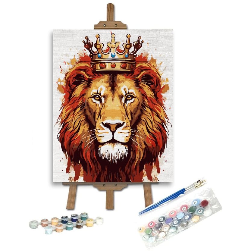 Leul rege (The lion king) - Pictură pe numere - Pictorul Fericit