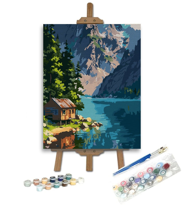 Liniște alpină - Pictură pe numere - Pictorul Fericit