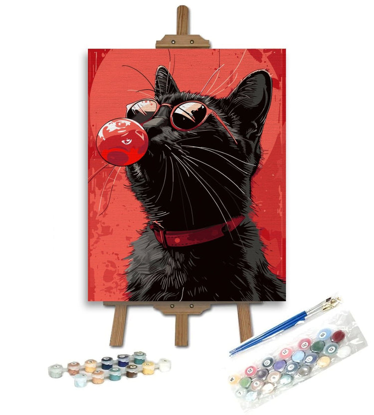 Motanul Celest (Celestial cat) - Pictură pe numere - Pictorul Fericit