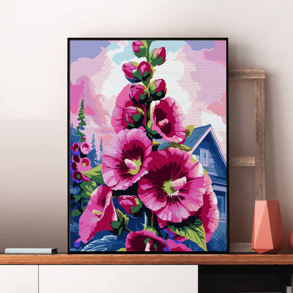 Nalbă roz - Pictură pe numere - Pictorul Fericit