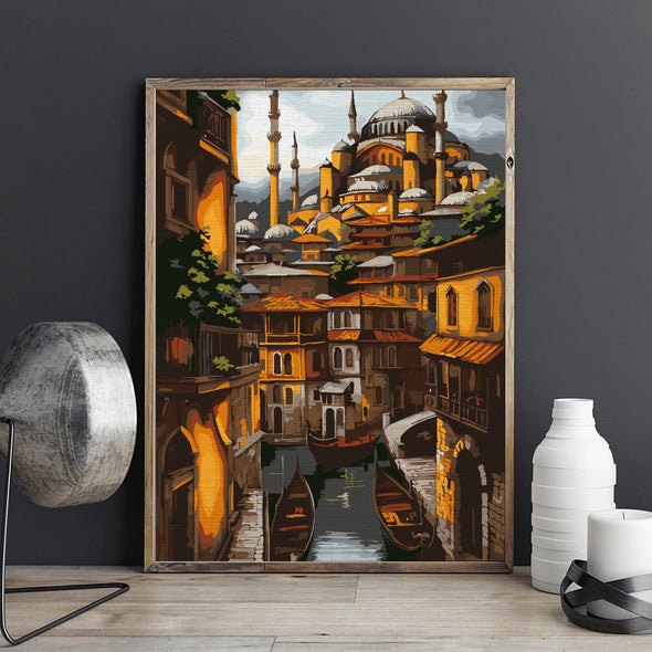 Orașul vechi - Pictură pe numere - Pictorul Fericit
