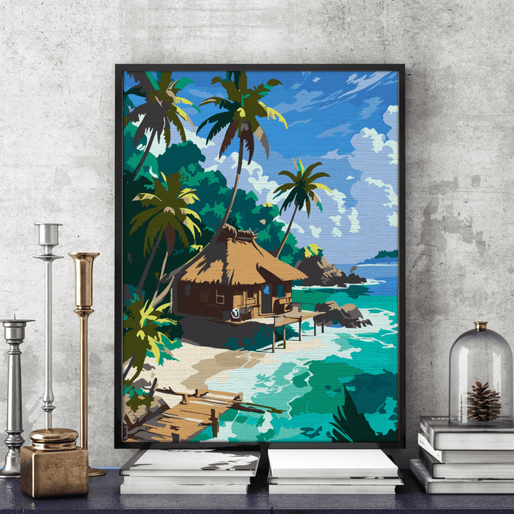 Paradis tropical - Pictură pe numere - Pictorul Fericit
