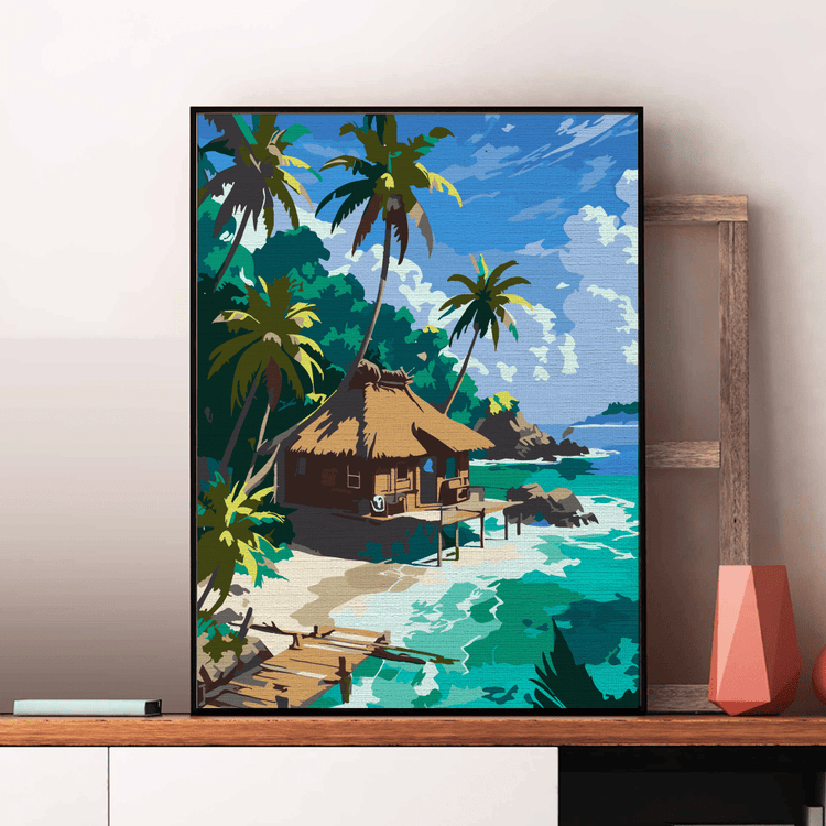 Paradis tropical - Pictură pe numere - Pictorul Fericit