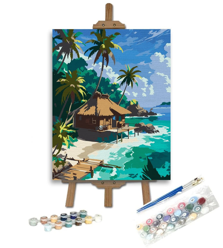 Paradis tropical - Pictură pe numere - Pictorul Fericit