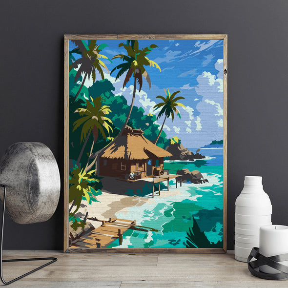 Paradis tropical - Pictură pe numere - Pictorul Fericit