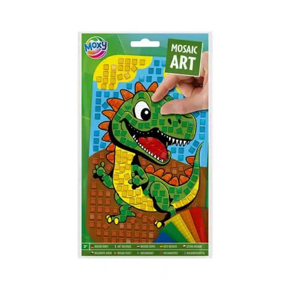 Pictură pe numere mozaic, cu diamante, Grafix, model dinozaur, 3+ - Pictorul Fericit