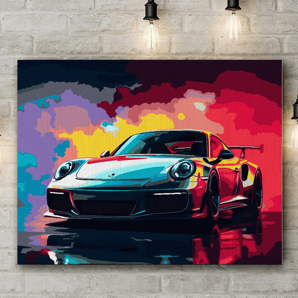 Porsche 911 - Pictură pe numere - Pictorul Fericit