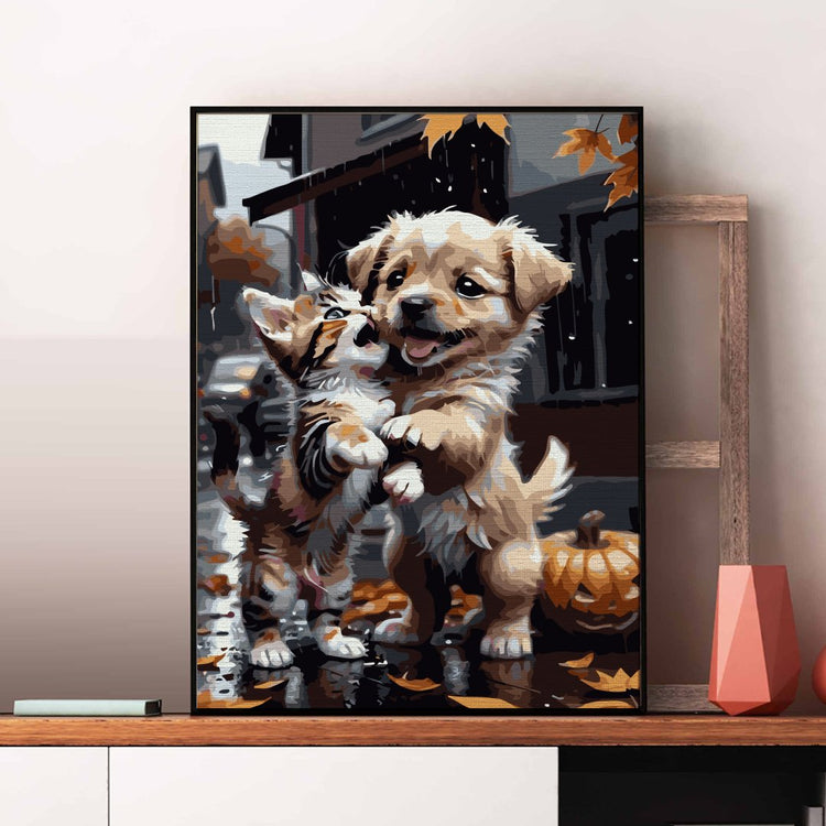 Prieteni (Buddies) - Pictură pe numere - Pictorul Fericit