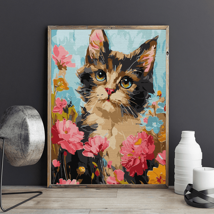 Printre flori - Pictură pe numere - Pictorul Fericit