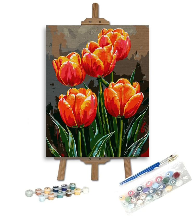 Printre Lalele - Pictură pe numere - Pictorul Fericit