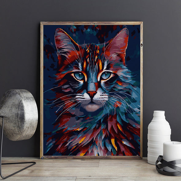 Privire de felină - Pictură pe numere