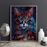 Privire de felină - Pictură pe numere