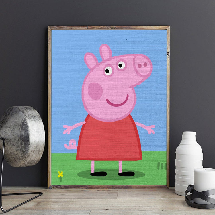 Purcelușa Peppa (Peppa Pig) - Pictură pe numere - Pictorul Fericit