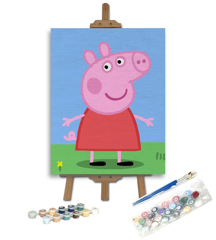 Purcelușa Peppa (Peppa Pig) - Pictură pe numere - Pictorul Fericit