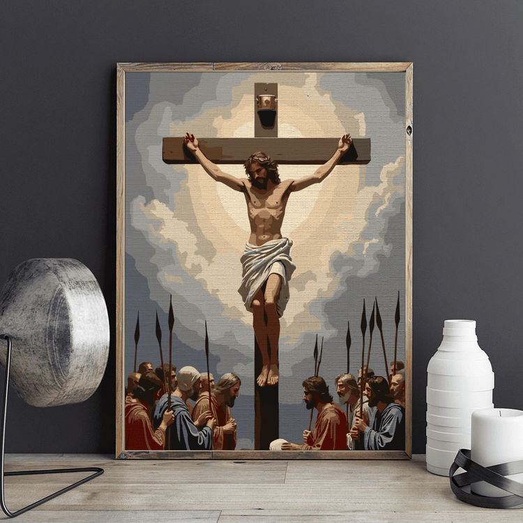 Răstignirea Domnului - Pictură pe numere - Pictorul Fericit