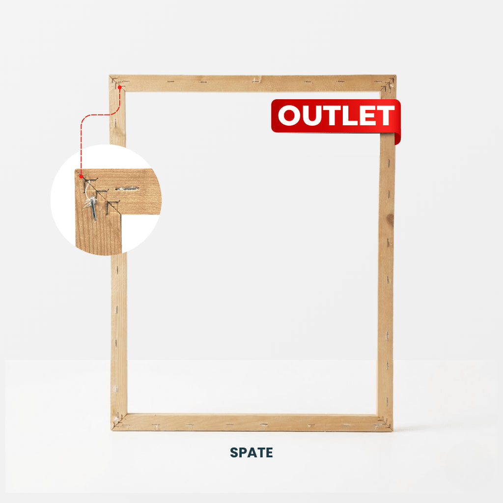 Șasiu din lemn de pin, 40×50 cm, produs OUTLET (fără pânză) - Pictorul Fericit