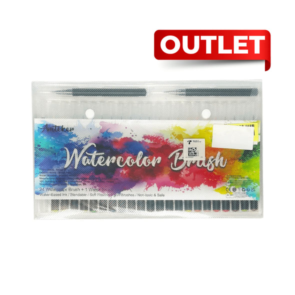 Set 22+1, marker cu vârf tip pensulă Amteker și pensulă cu rezervor de apă OUTLET - Pictorul Fericit