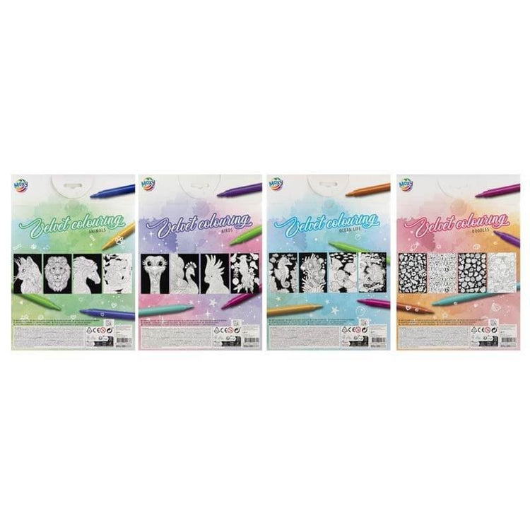 Set 4 coli de colorat Velvet Animale A4, Grafix - Pictorul Fericit
