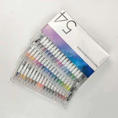 Set 54 culori Chromatek, cerneală acuarelabilă, vârf de pensulă - Pictorul Fericit
