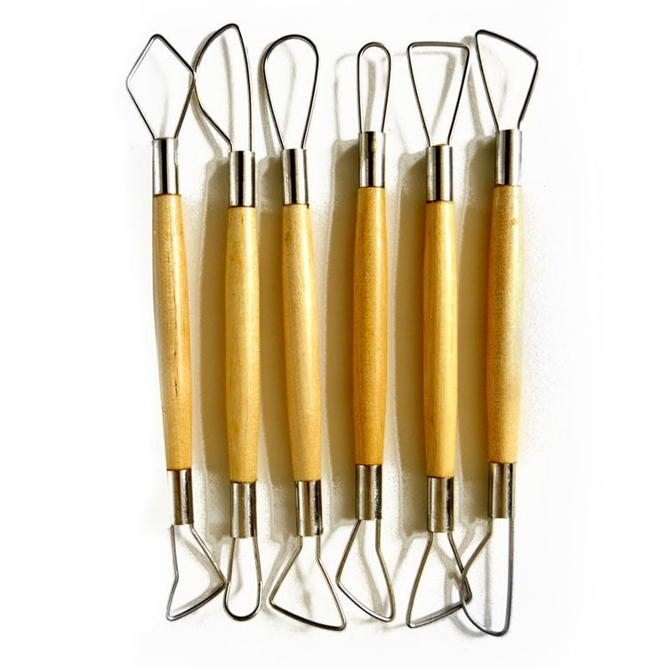 Set 6 degrosoare, Atelier, capăt dublu și mâner din lemn, ergonomice - Pictorul Fericit