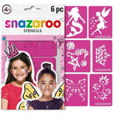 Set 6 șabloane Snazaroo pictură pe față/corp, pentru fete, Fantasy