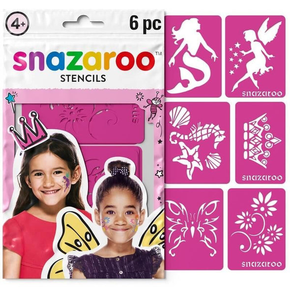 Set 6 șabloane Snazaroo pictură pe față/corp, pentru fete, Fantasy - Pictorul Fericit
