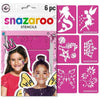 Set 6 șabloane Snazaroo pictură pe față/corp, pentru fete, Fantasy