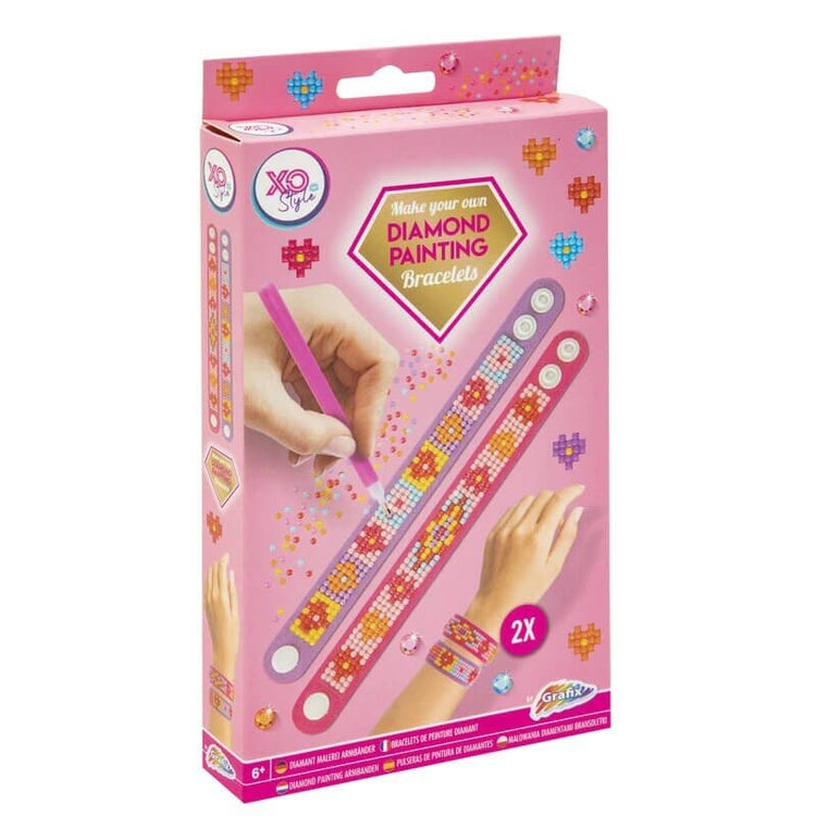 Set creativ brățări handmade cu diamante Pink, Grafix, 6+ - Pictorul Fericit