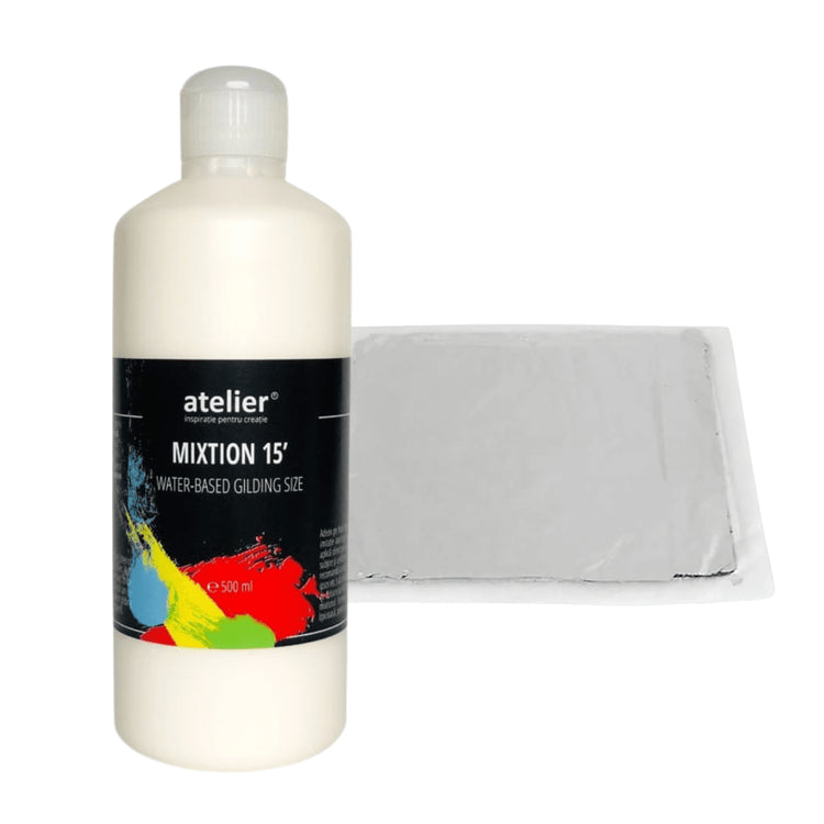 Set poleire - 500 bucăți foiță de argint +500 ml mixtion Atelier - Pictorul Fericit
