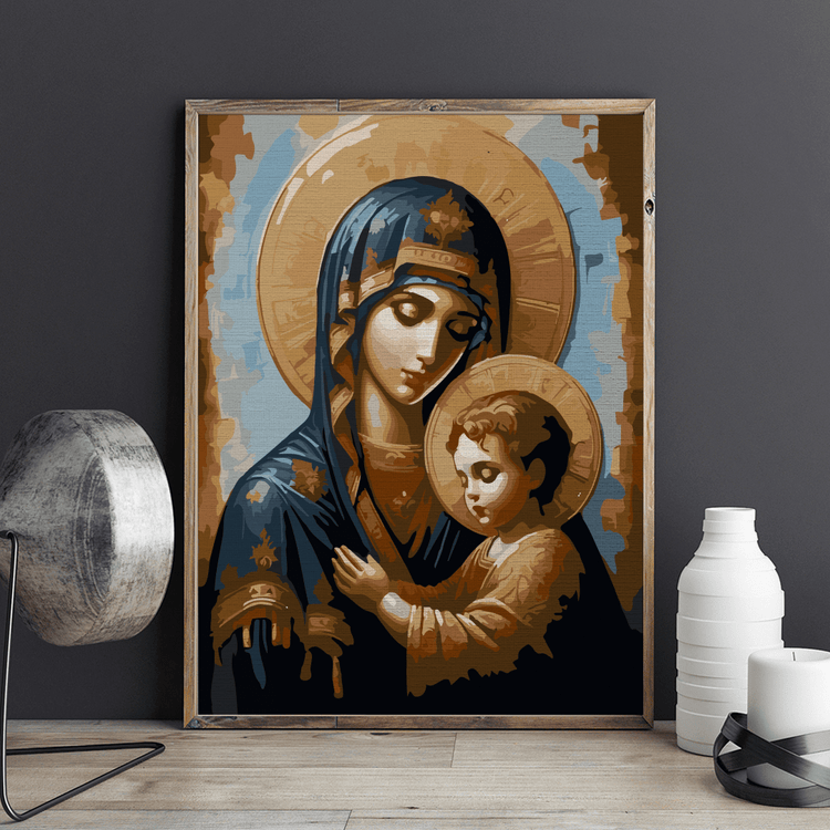 Sfânta Fecioară Maria - Pictură pe numere - Pictorul Fericit