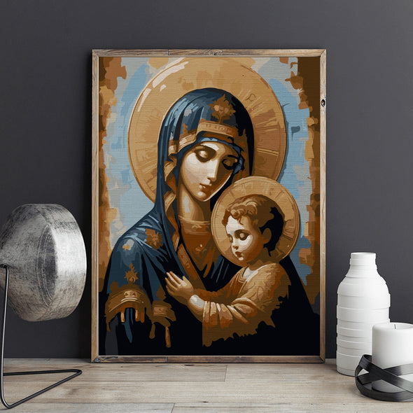 Sfânta Fecioară Maria - Pictură pe numere - Pictorul Fericit