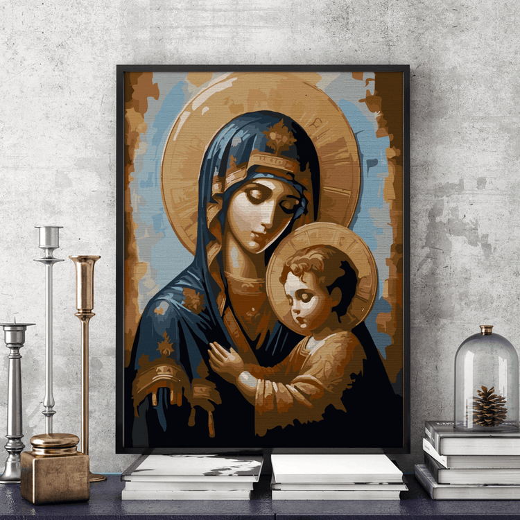Sfânta Fecioară Maria - Pictură pe numere - Pictorul Fericit
