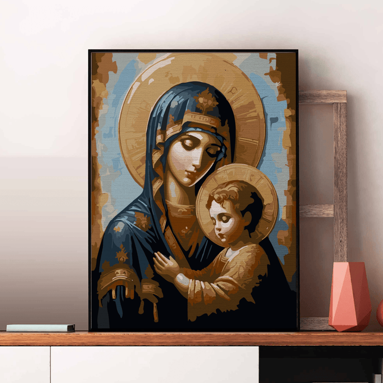 Sfânta Fecioară Maria - Pictură pe numere - Pictorul Fericit