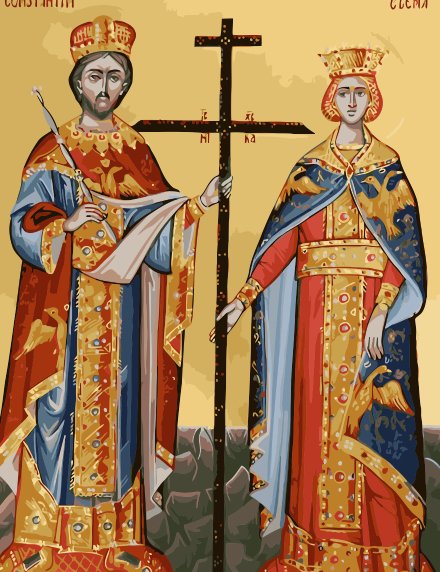 Sfinții Constantin și Elena - Pictură pe numere - Pictorul Fericit