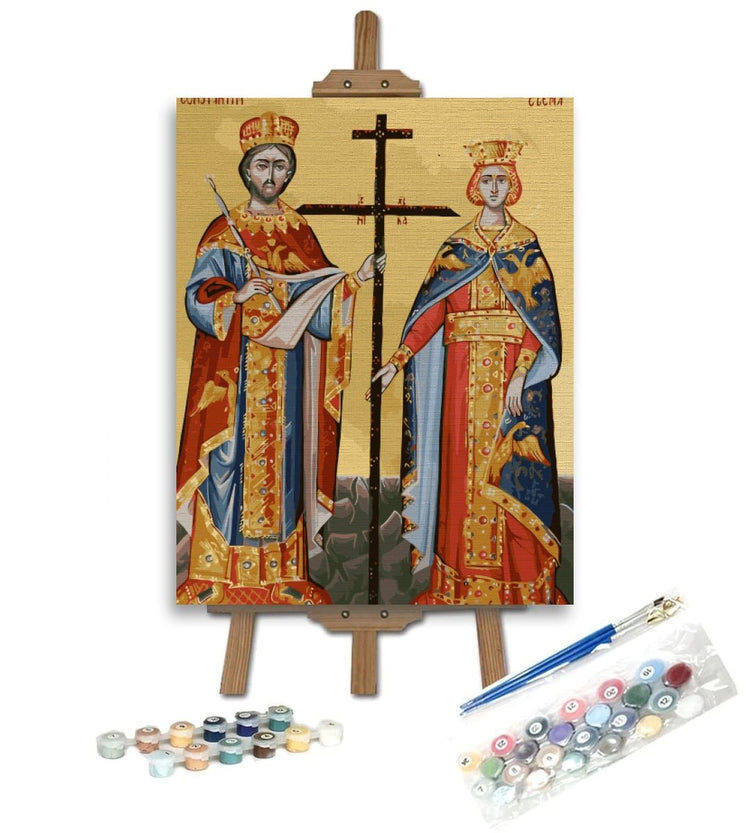 Sfinții Constantin și Elena - Pictură pe numere - Pictorul Fericit