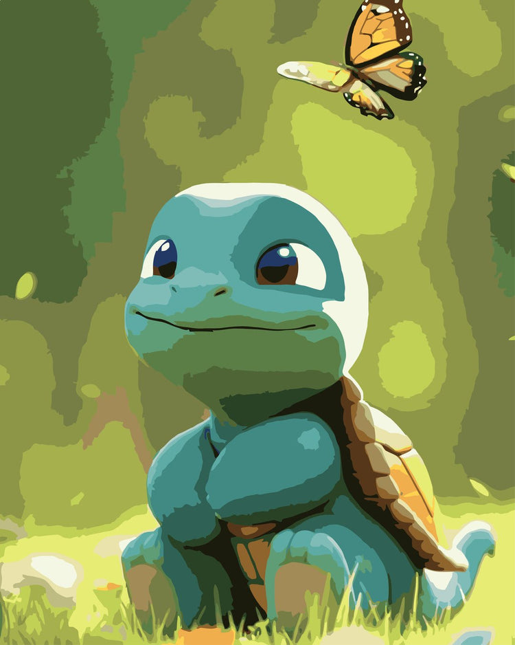 Țestoasa Pokemon (Pokemon turle) - Pictură pe numere - Pictorul Fericit