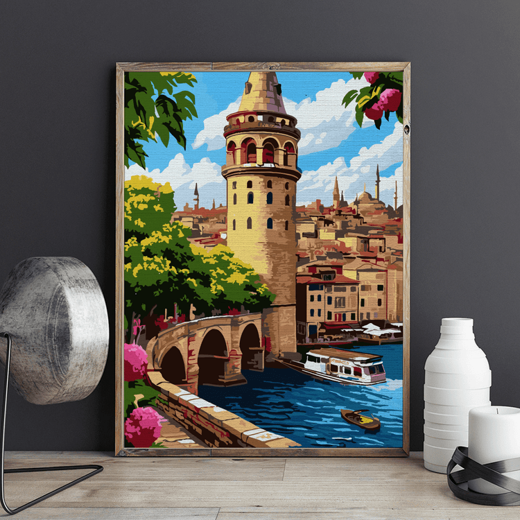 Turnul Galata - Pictură pe numere - Pictorul Fericit