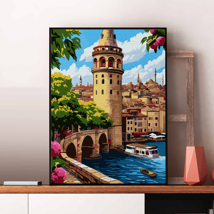 Turnul Galata - Pictură pe numere - Pictorul Fericit