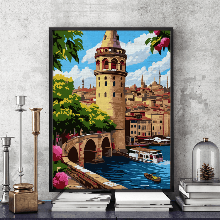 Turnul Galata - Pictură pe numere - Pictorul Fericit