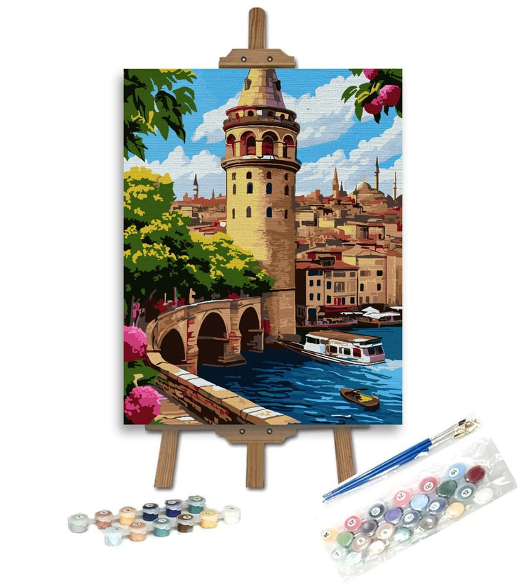 Turnul Galata - Pictură pe numere - Pictorul Fericit
