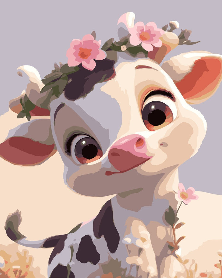 Văcuță (Mini moo) - Pictură pe numere - Pictorul Fericit