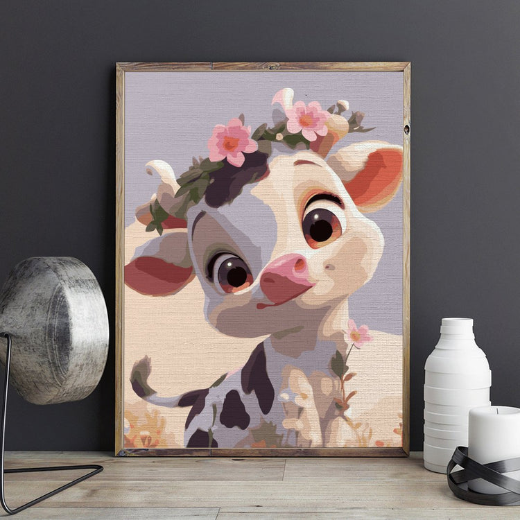 Văcuță (Mini moo) - Pictură pe numere - Pictorul Fericit