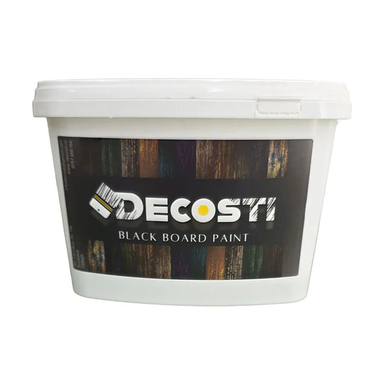 Vopsea neagră, mată, ultralavabilă Decosti, pentru efect de tablă (1 Kg, 3 Kg) - Pictorul Fericit