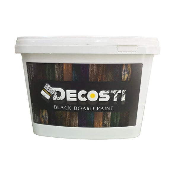 Vopsea neagră, mată, ultralavabilă Decosti, pentru efect de tablă (1 Kg, 3 Kg)