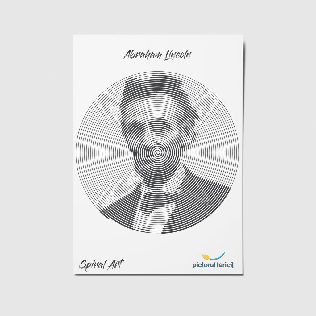 Abraham Lincoln - Spiral Art - Pictorul Fericit