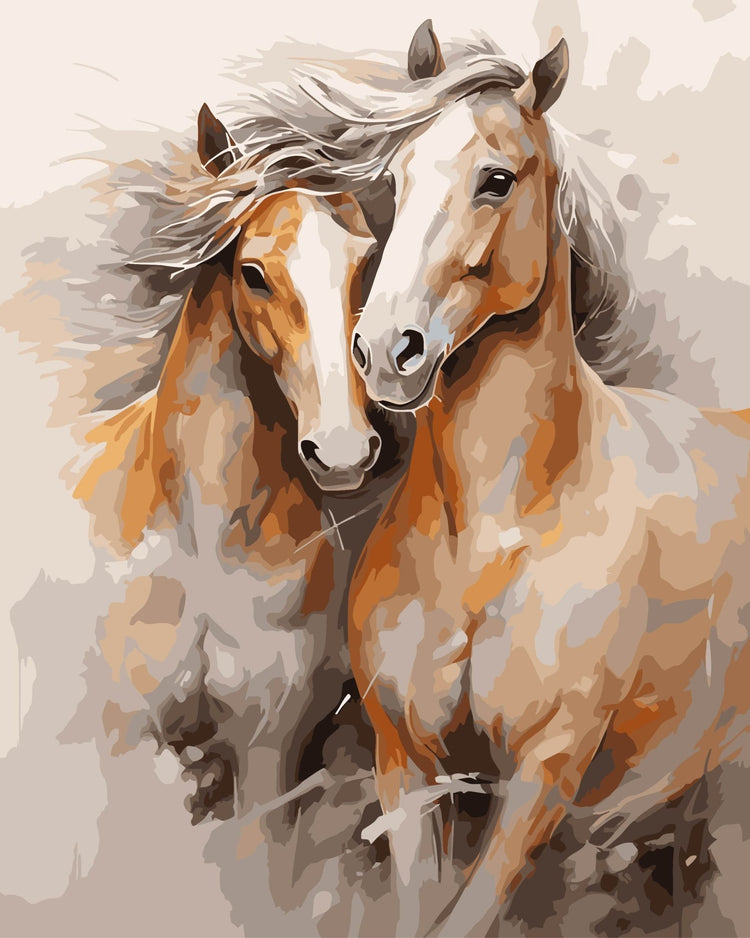 Akhal-Teke - Pictură pe numere - Pictorul Fericit